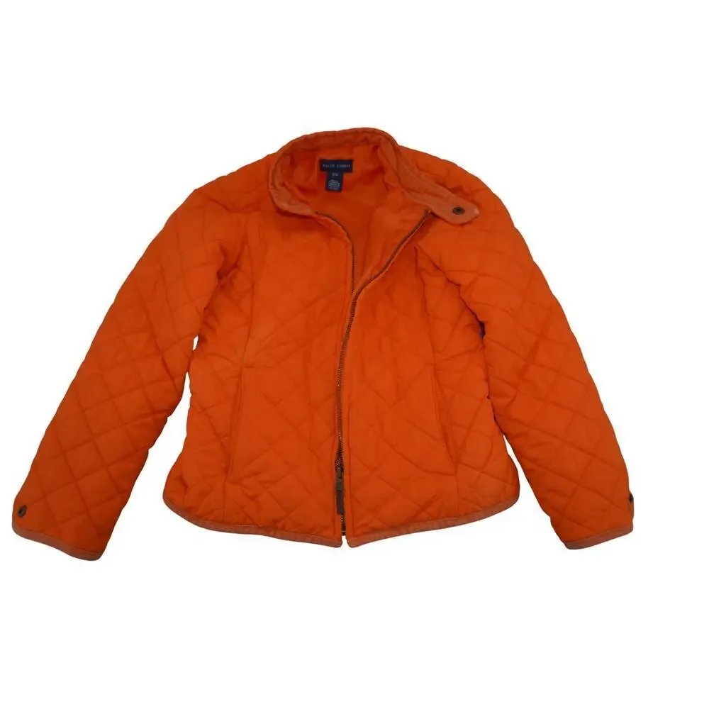 Ralph Lauren Kids Quilted Orange Jacket Size S (7) – Equestrian Riding Style